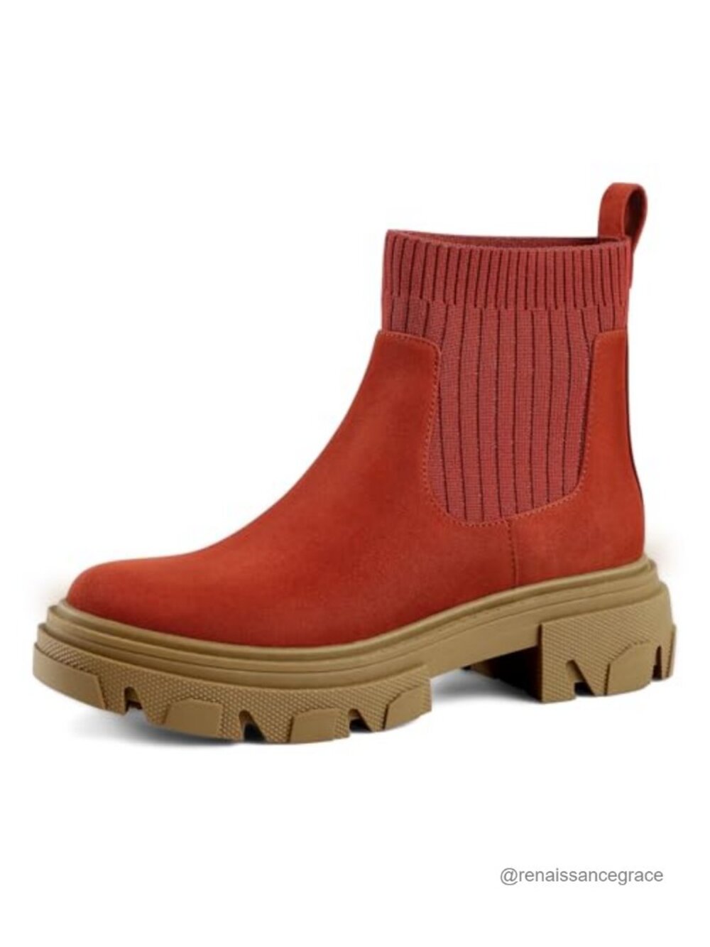 Women's Chelsea Boots Platform Lug Sole Chunky Heel Ankle Booties